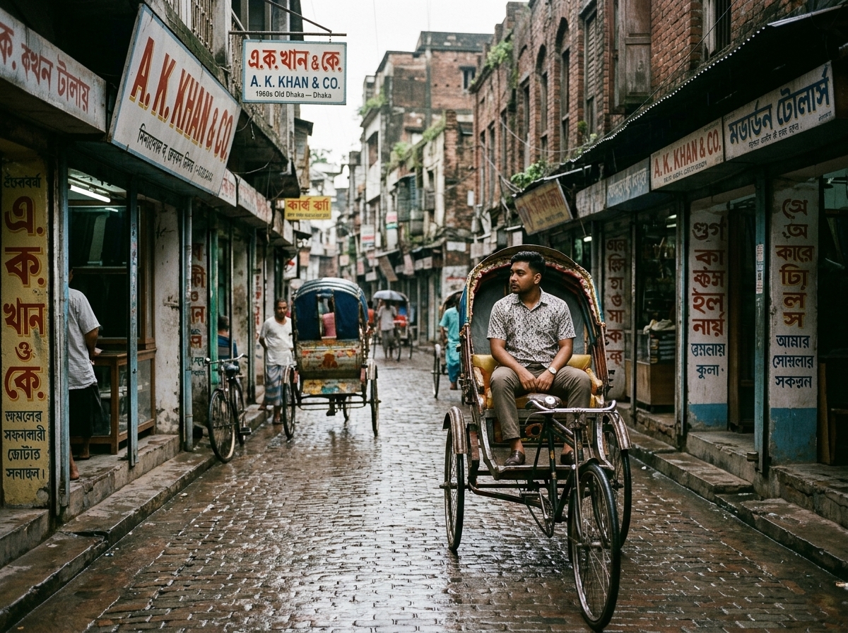 1960s Old Dhaka — Dhaka AI photo prompt preview