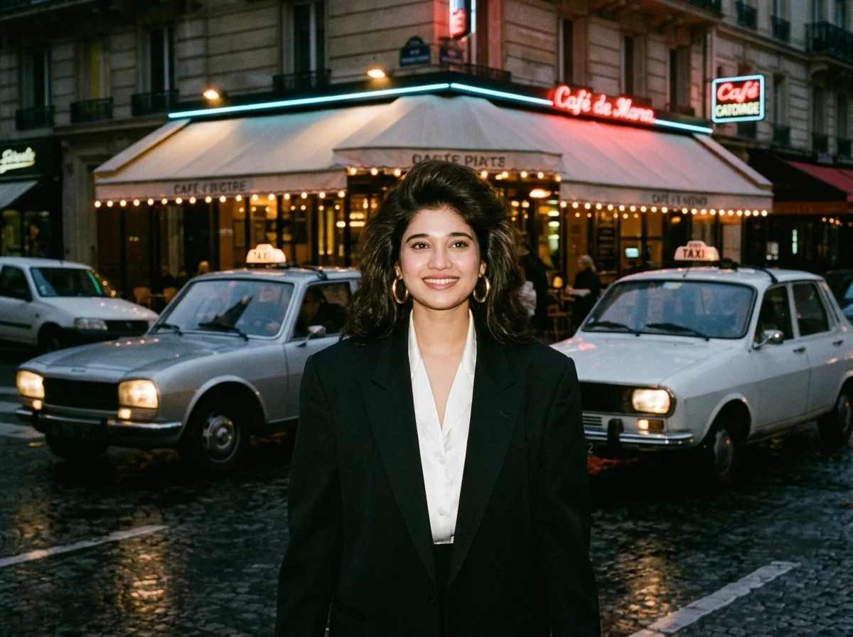 You in 1980s Paris AI photo prompt preview