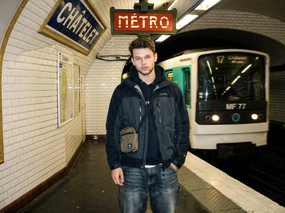 You in Y2K Paris Metro AI photo prompt preview