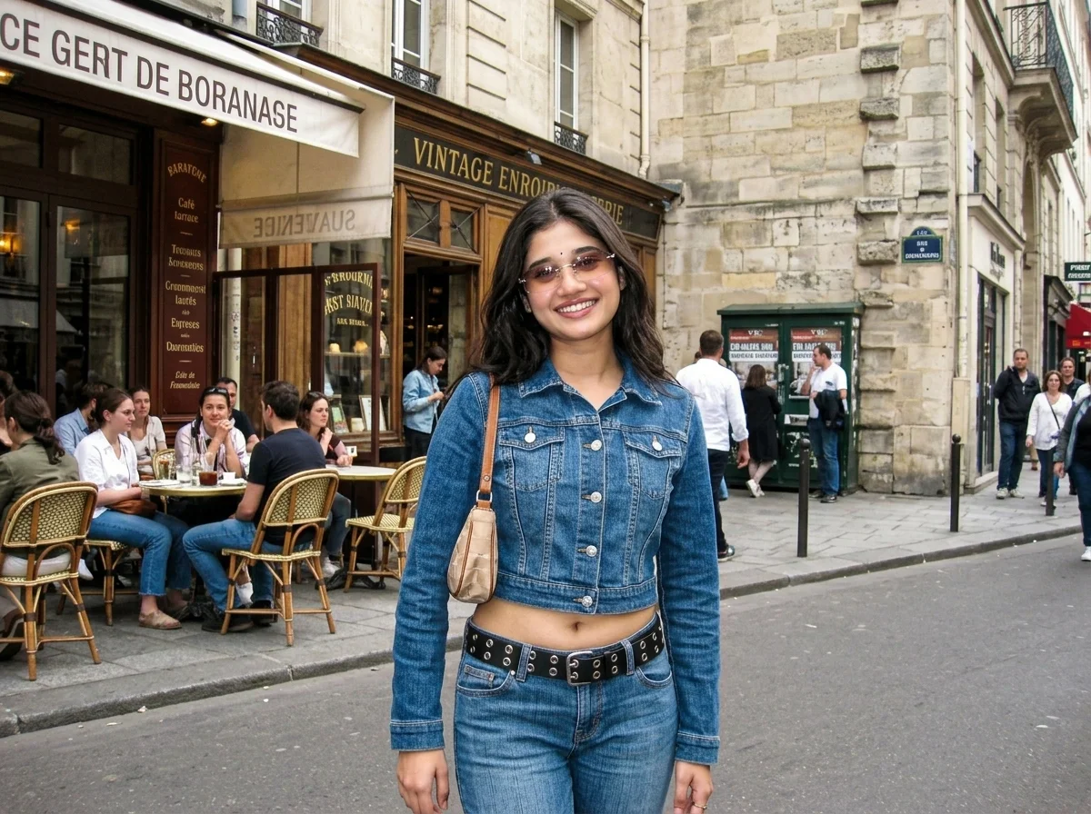 You in Y2K Paris AI photo prompt preview