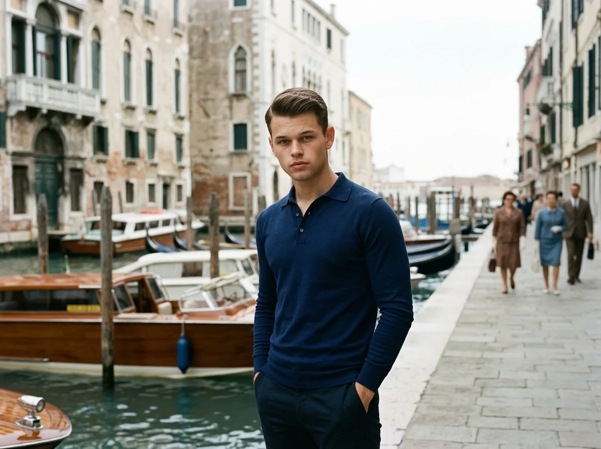 You in 1960s Venice AI photo prompt preview
