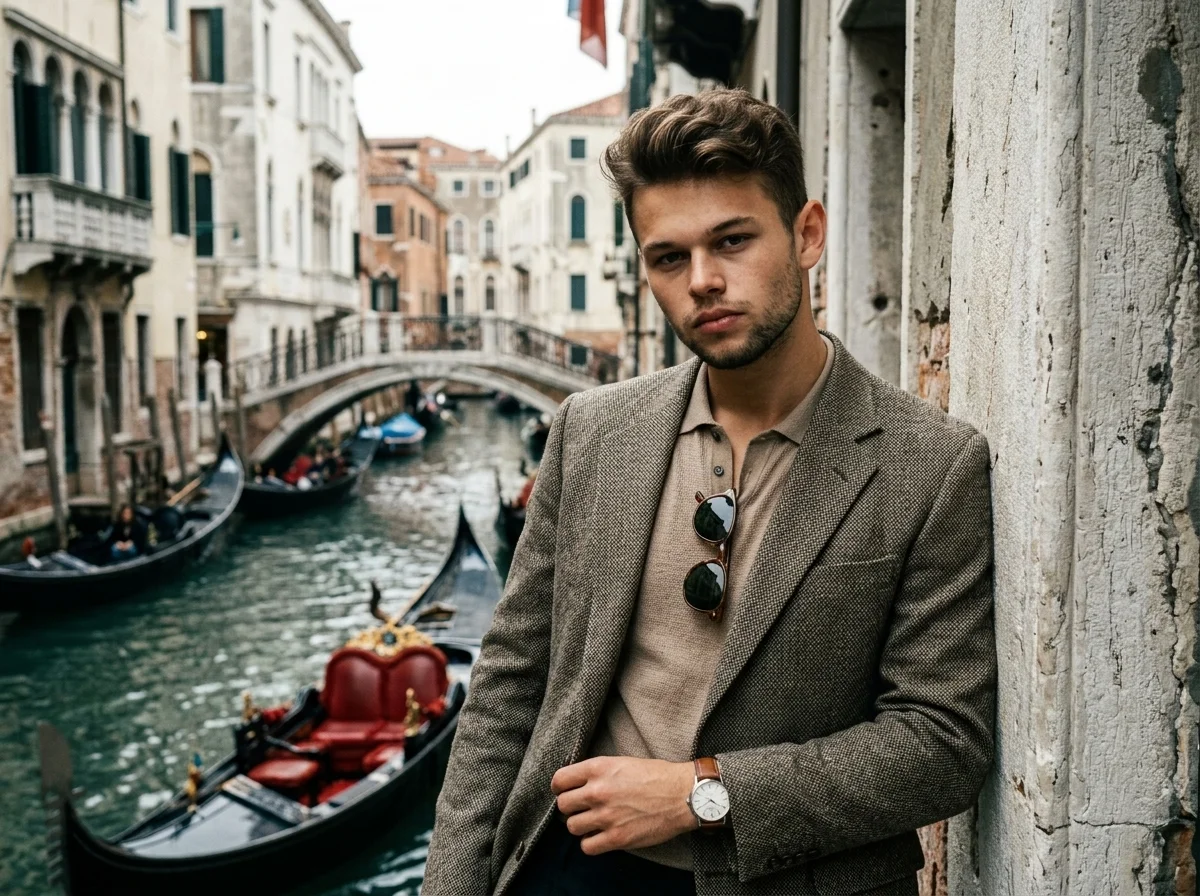 You in 1980s Venice AI photo prompt preview