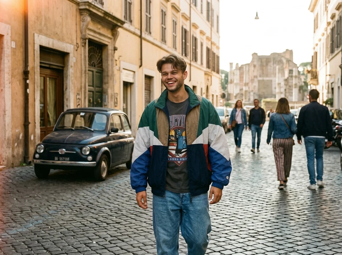 You in 1990s Rome AI photo prompt preview