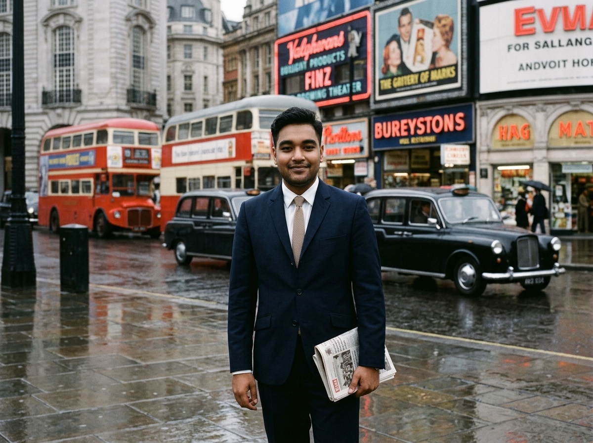 You in 1960s London AI photo prompt preview
