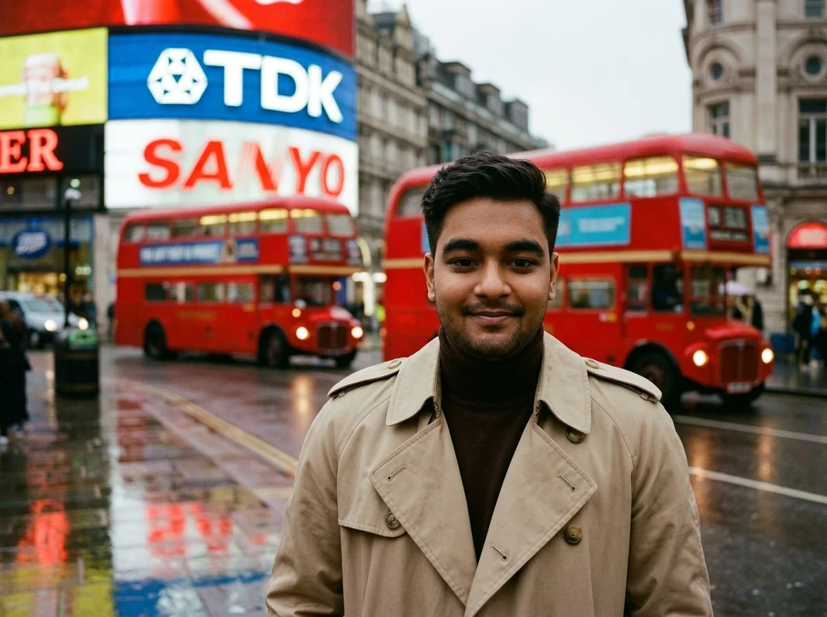 You in 1970s London AI photo prompt preview
