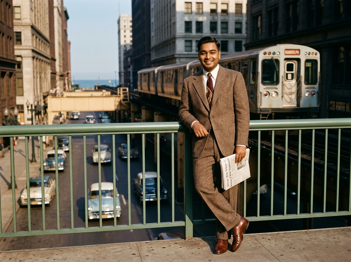 You in 1950s Chicago AI photo prompt preview