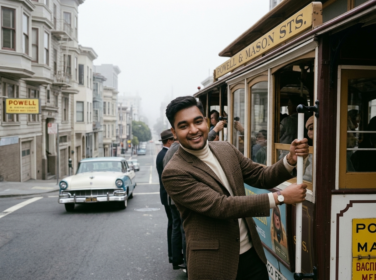 You in 1960s San Francisco AI photo prompt preview